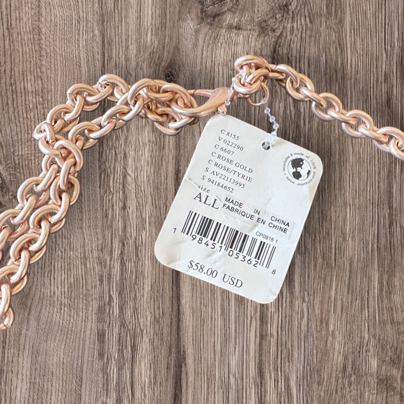 NWT Free People Bohemian Armor Chain Belt in Rose Gold main image 4